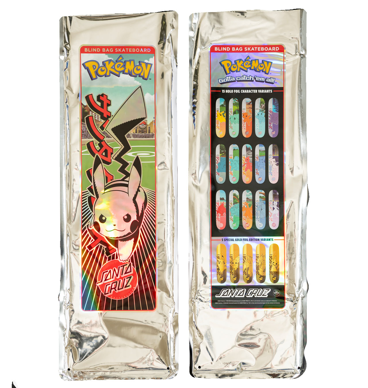 Santa Cruz - Pokémon Skateboard Deck BLIND BAG - 8´