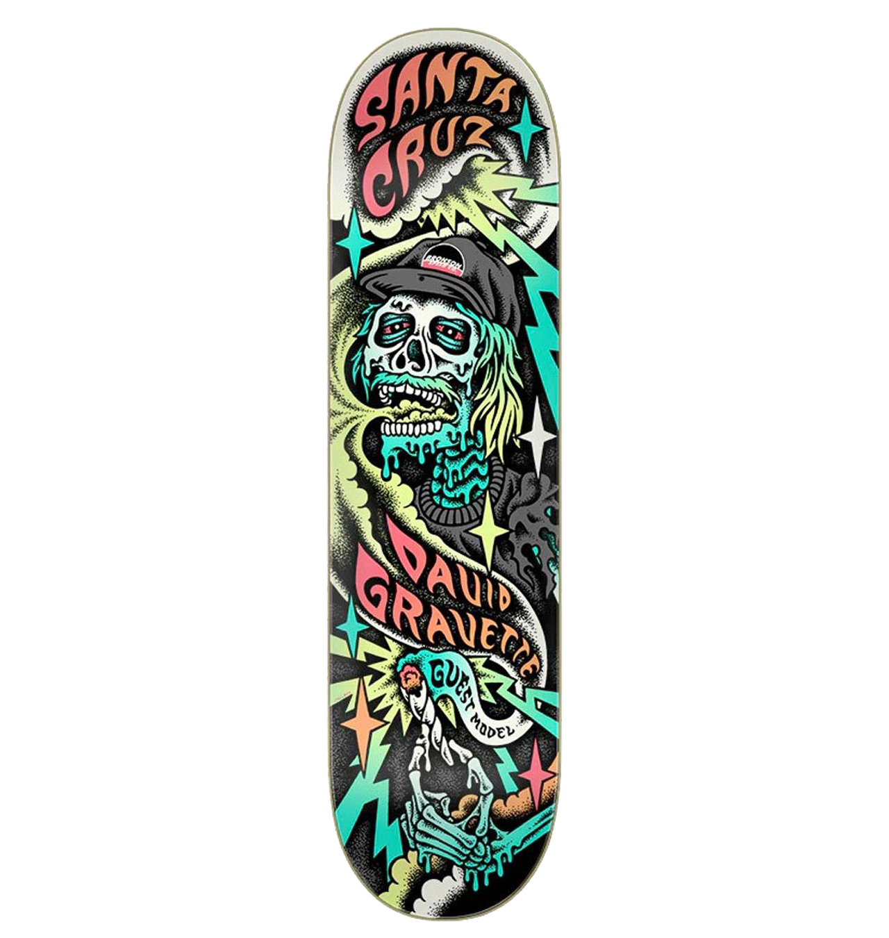 Santa Cruz - Pro Deck Gravette Hippie Skull Skateboard Deck - 8.3´´