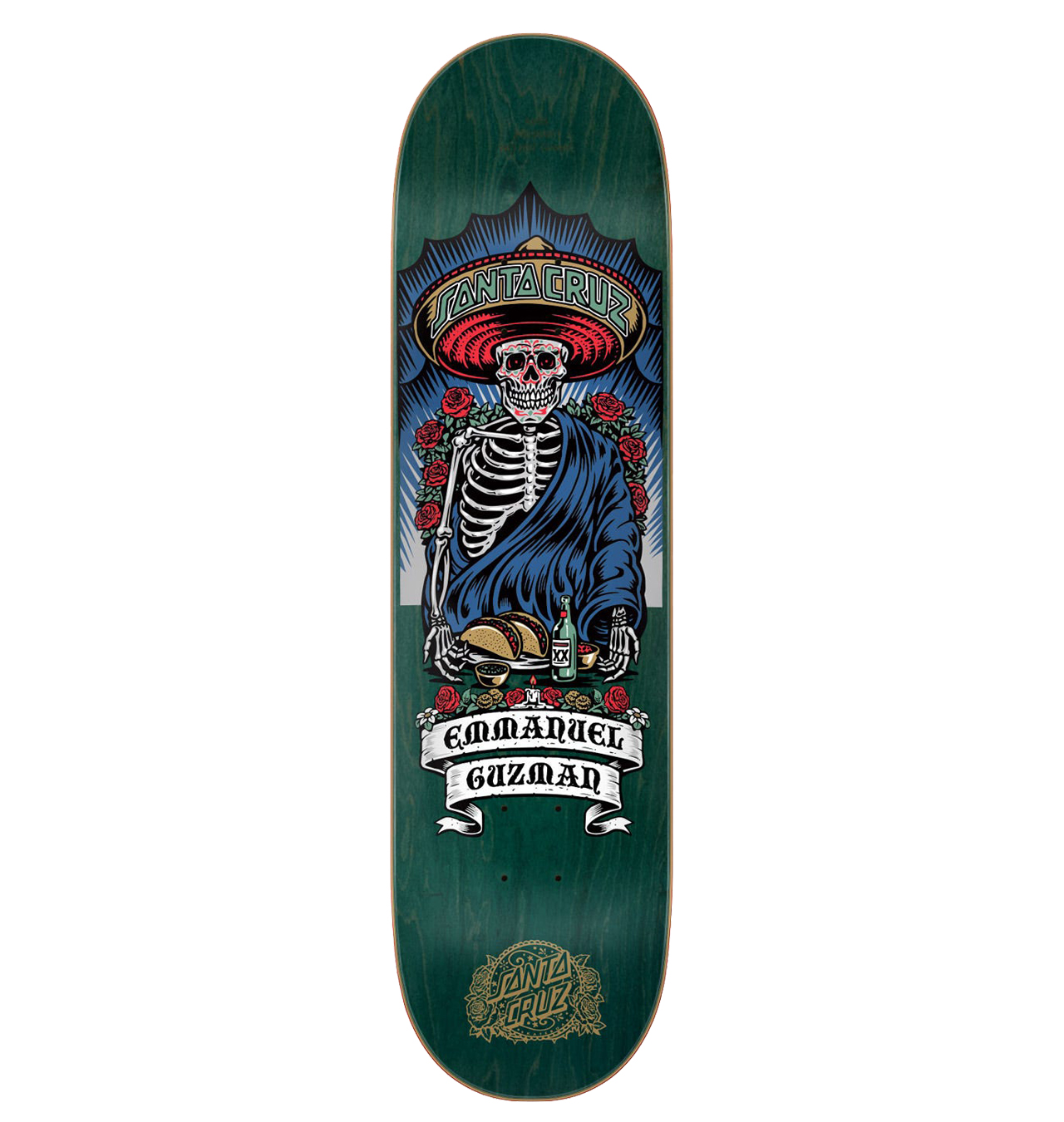 Santa-Cruz---Pro-Deck-Guzman-Dine-With-Me-Skateboard-Deck---8.27
