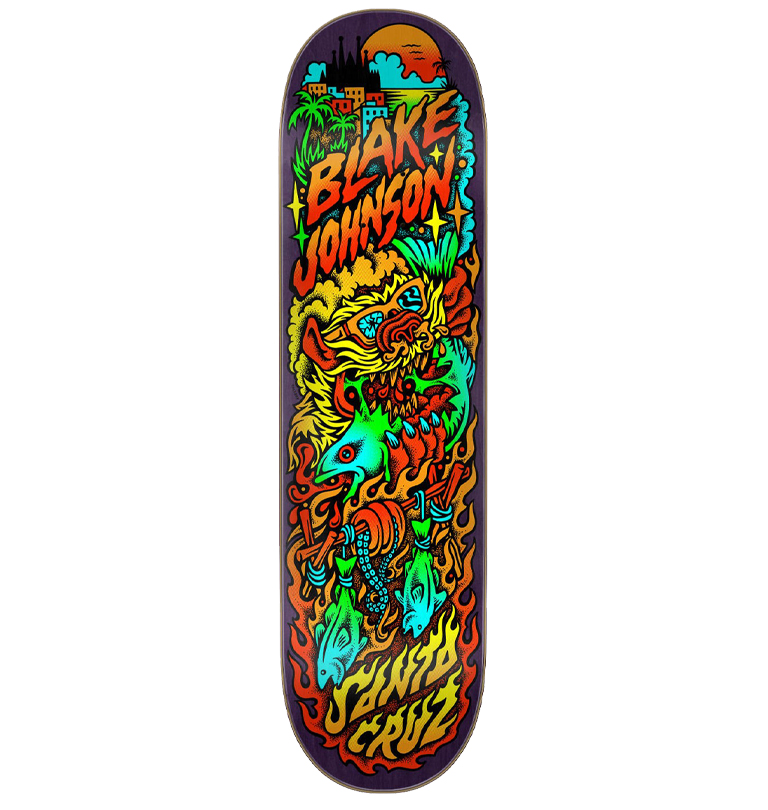 Santa-Cruz---Pro-Deck-Johnson-Beach-Wolf-Two-Skateboard-Deck---8.375-1