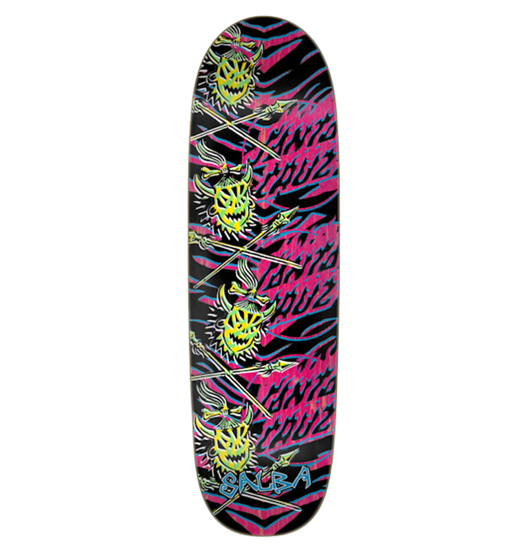 Santa-Cruz---Salba-Stencil-Shaped-Skateboard-Deck---9.25
