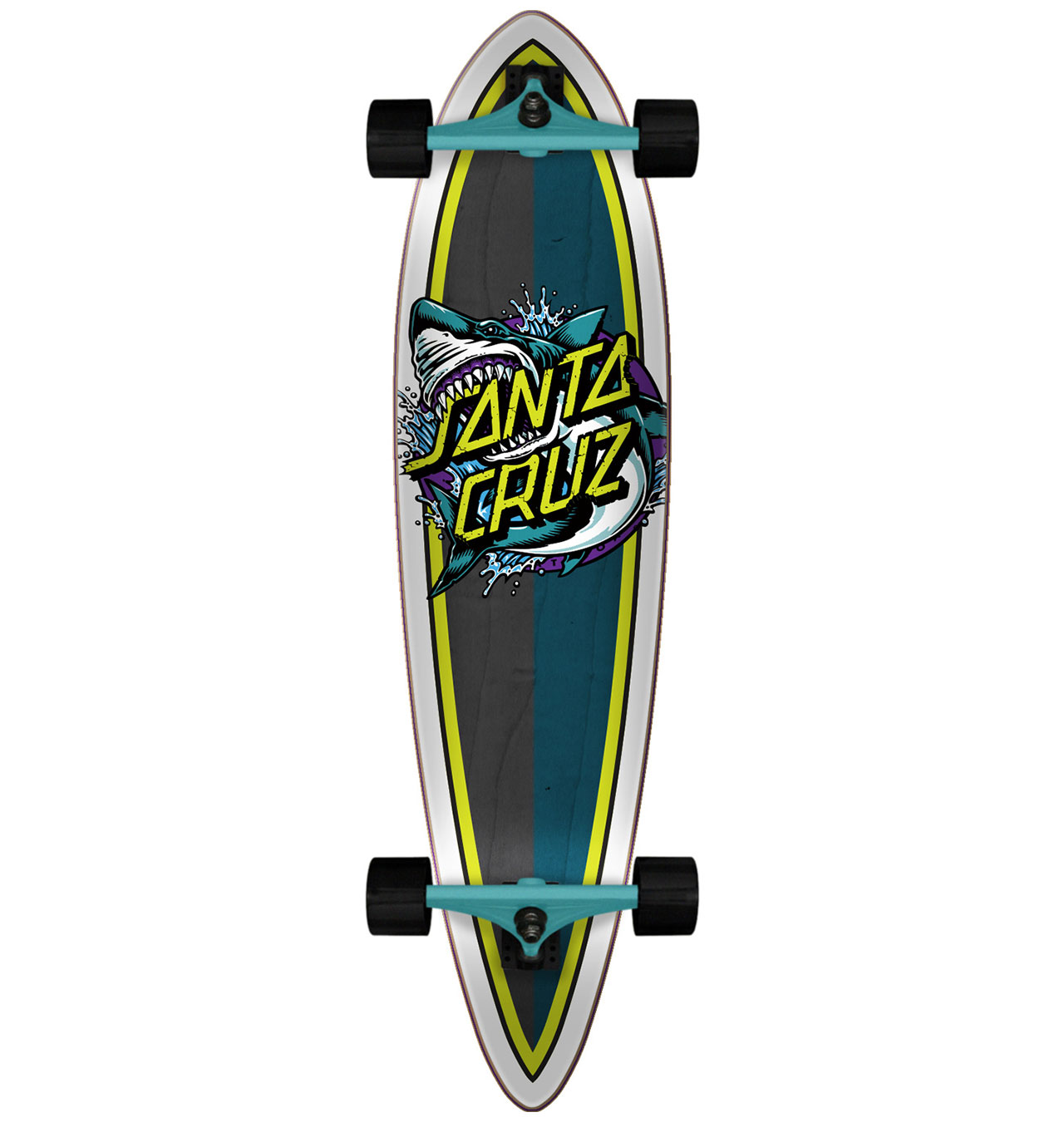 Santa Cruz Shark Dot Pintail Cruiser Longboard 9.58´´