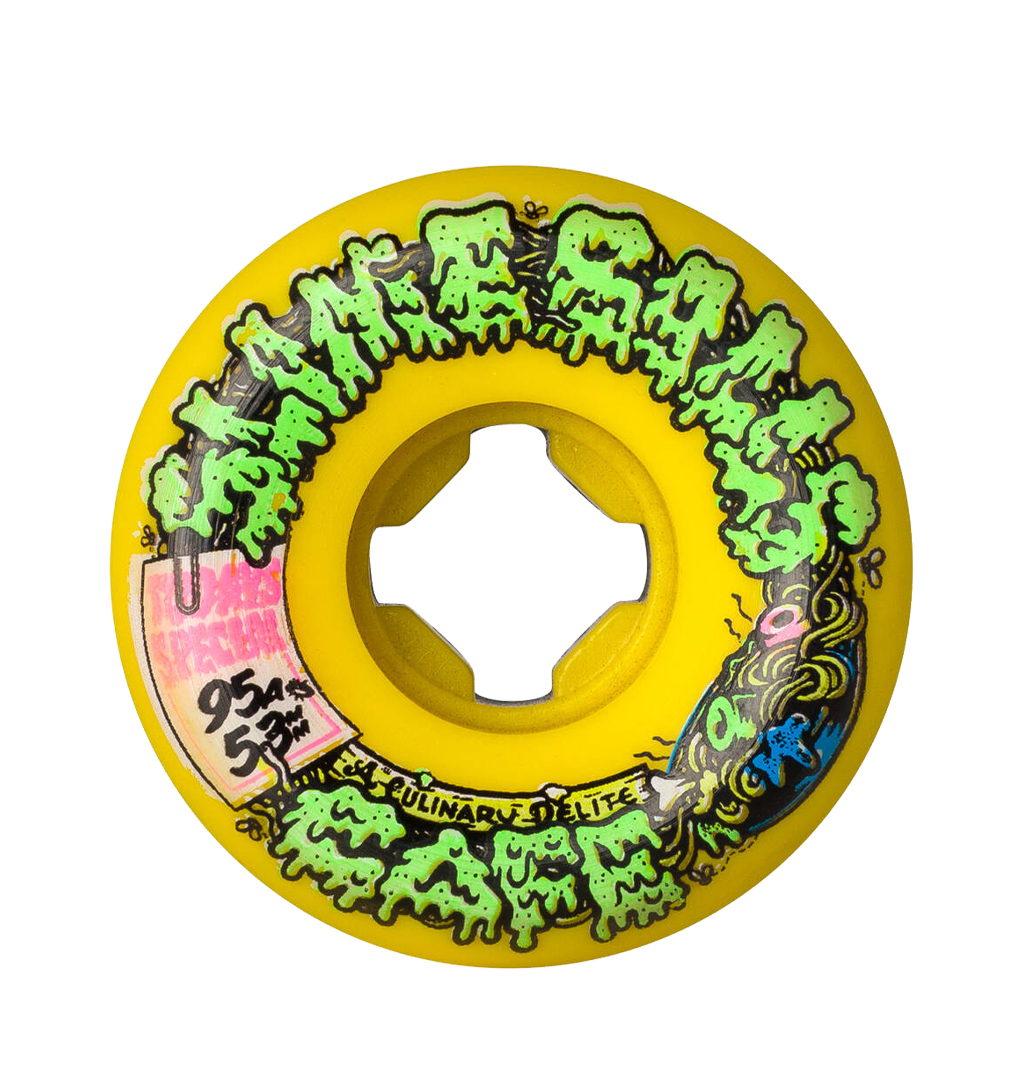 Santa-Cruz---Slime-Balls-Double-Take-Cafe-Vomit-Mini-95-Yellow-Skate-Wheels--53mm1