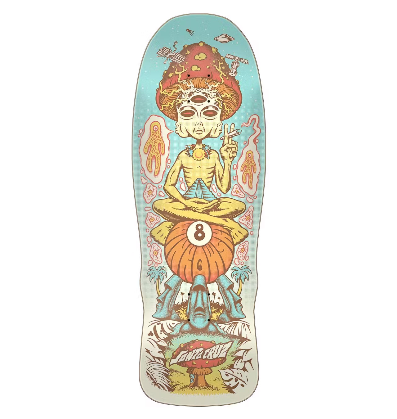 Santa Cruz - Winkowski Spaced Out Shaped Skateboard Deck - 10.35