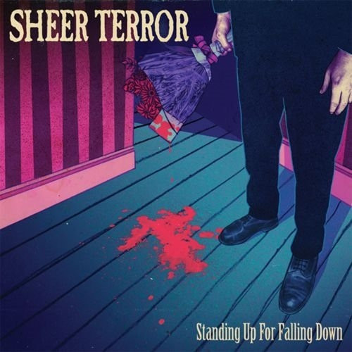 Sheer Terror‎ – Standing Up For Falling Down (Beige With Blue Splatter) - LP