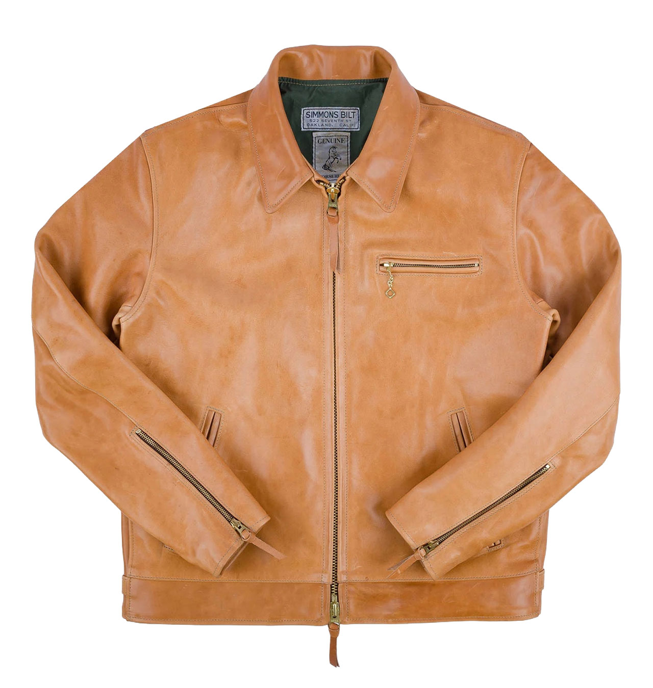 Simmons Bilt - Tail Gunner Mustang Horsehide Leather Jacket - Natural