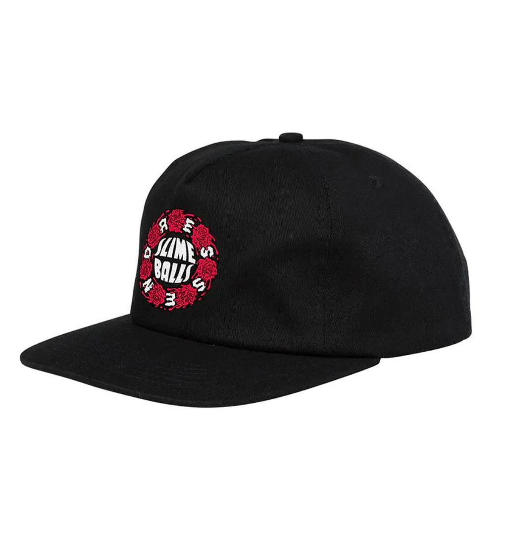 Slime-Balls---Dressen-Slime-Rose-Snapback-Cap---Black