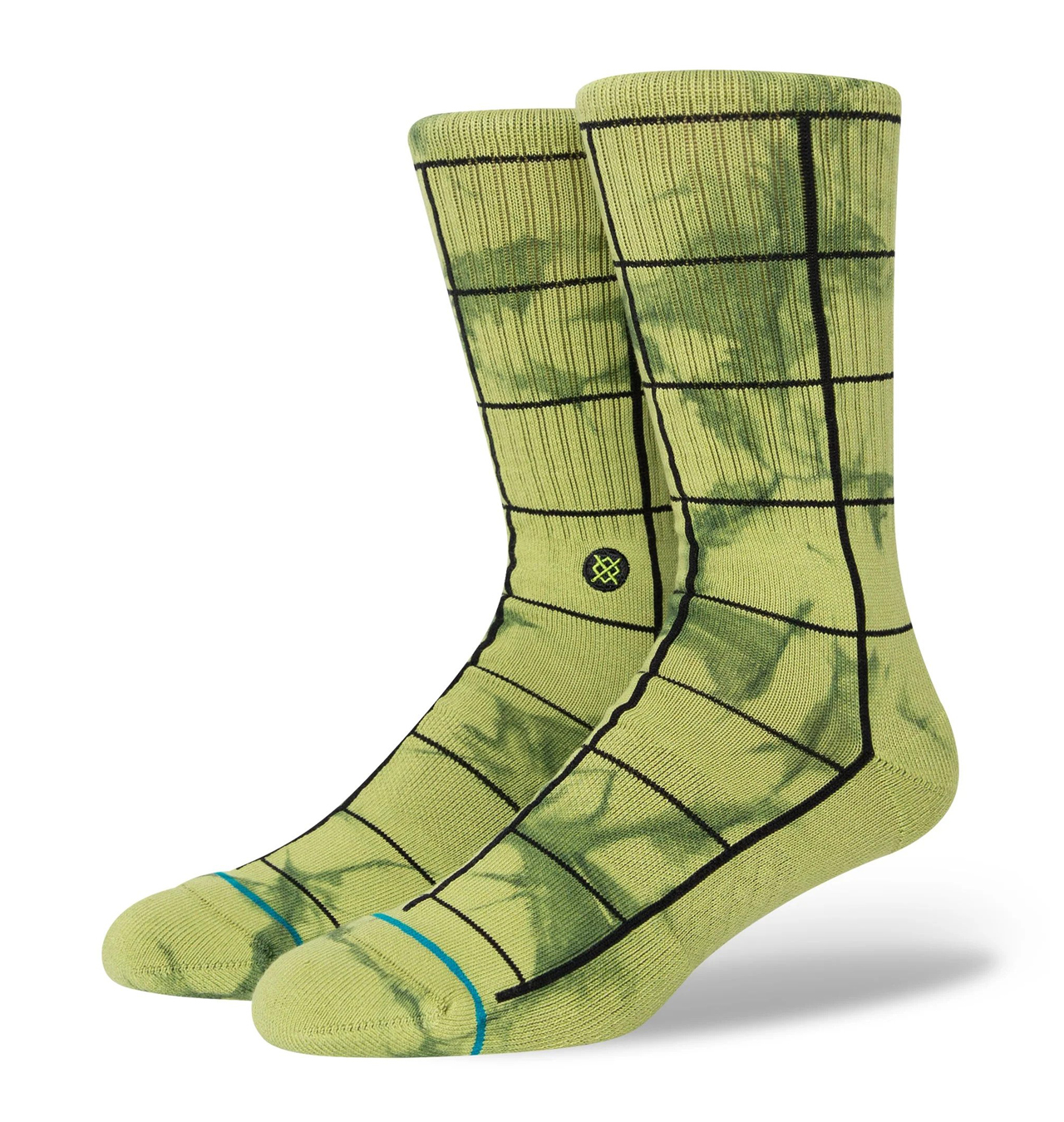 Stance---Graphed-Crew-Sock---Green1