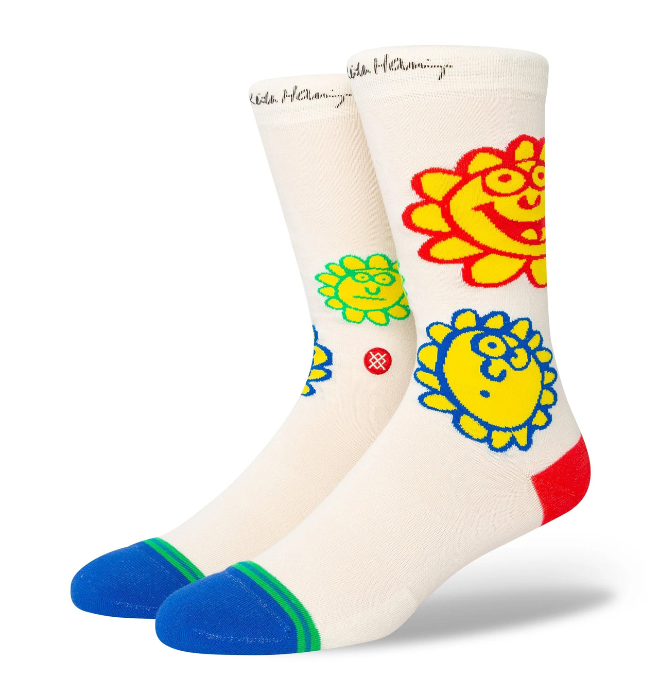 Stance - Happy Fields Crew Socks - Off-White