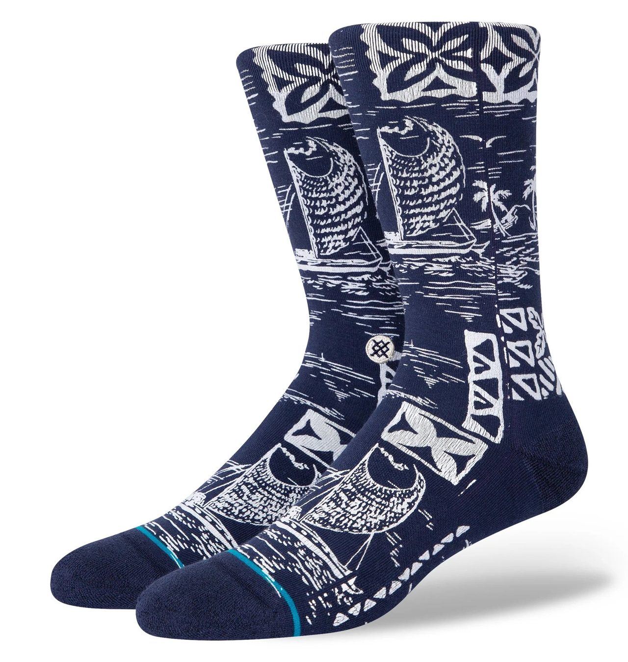 Stance---Hawaii-Pattern-Socks---Blue1