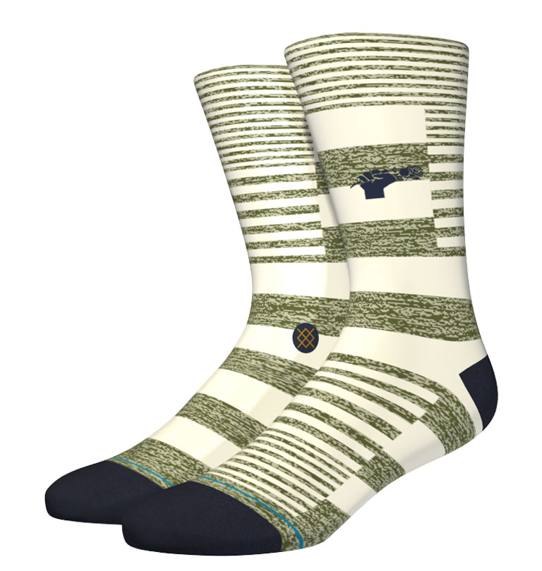 Stance - Power Flower Classic Otc Socks Army Green