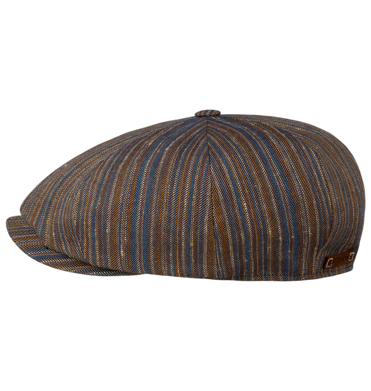 Stetson - 8-Panel Barista Cotton Flat Cap - Multi Striped