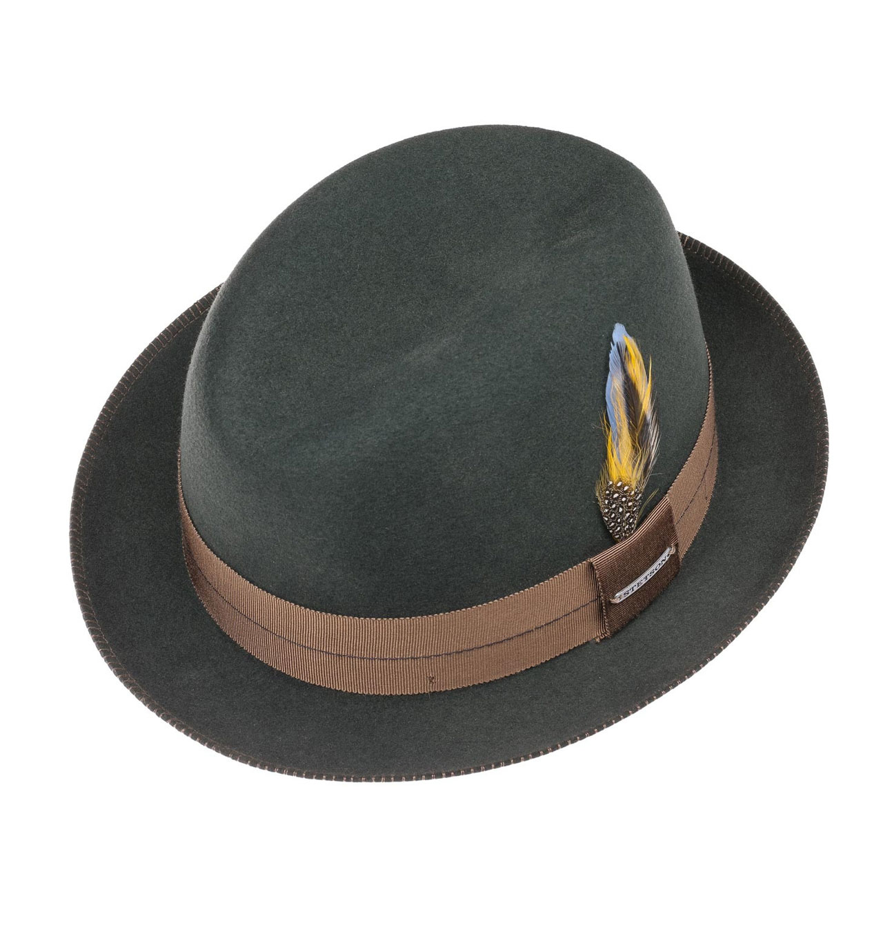 dark green felt hat