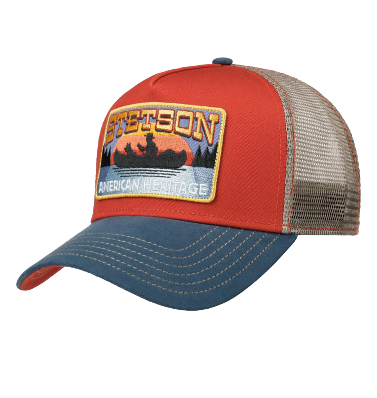 Stetson - American Heritage Canoe Trucker Cap - Red/Blue