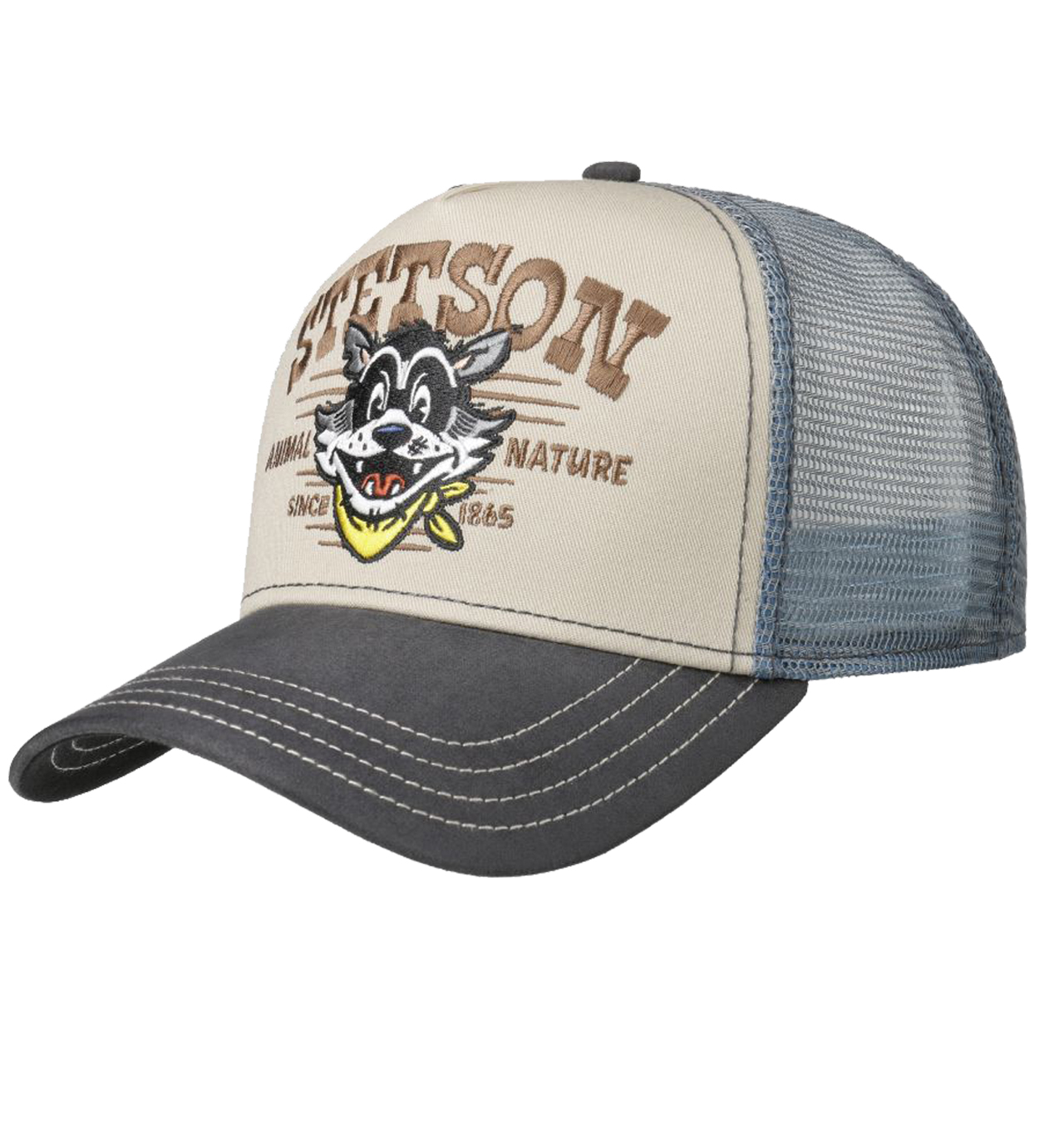 Stetson---Animal-Nature-Trucker-Cap---Grey-Beige1