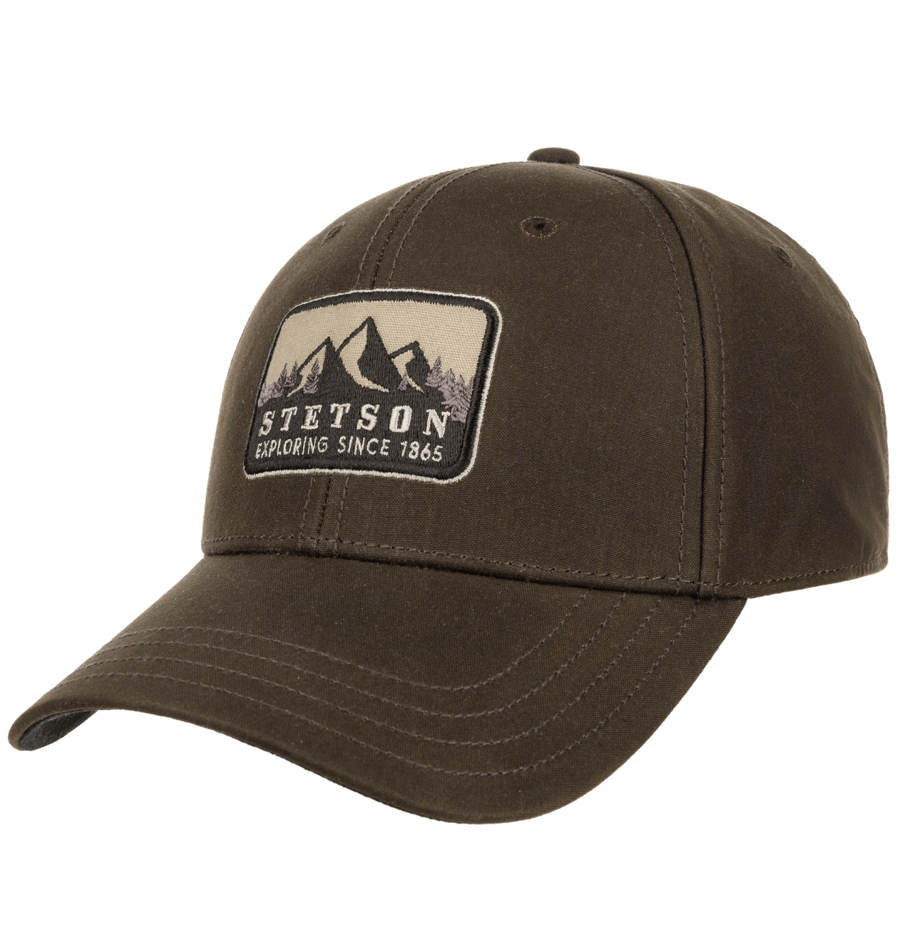Stetson - Baseball Cap Waxed Cotton - Dark Chocolate