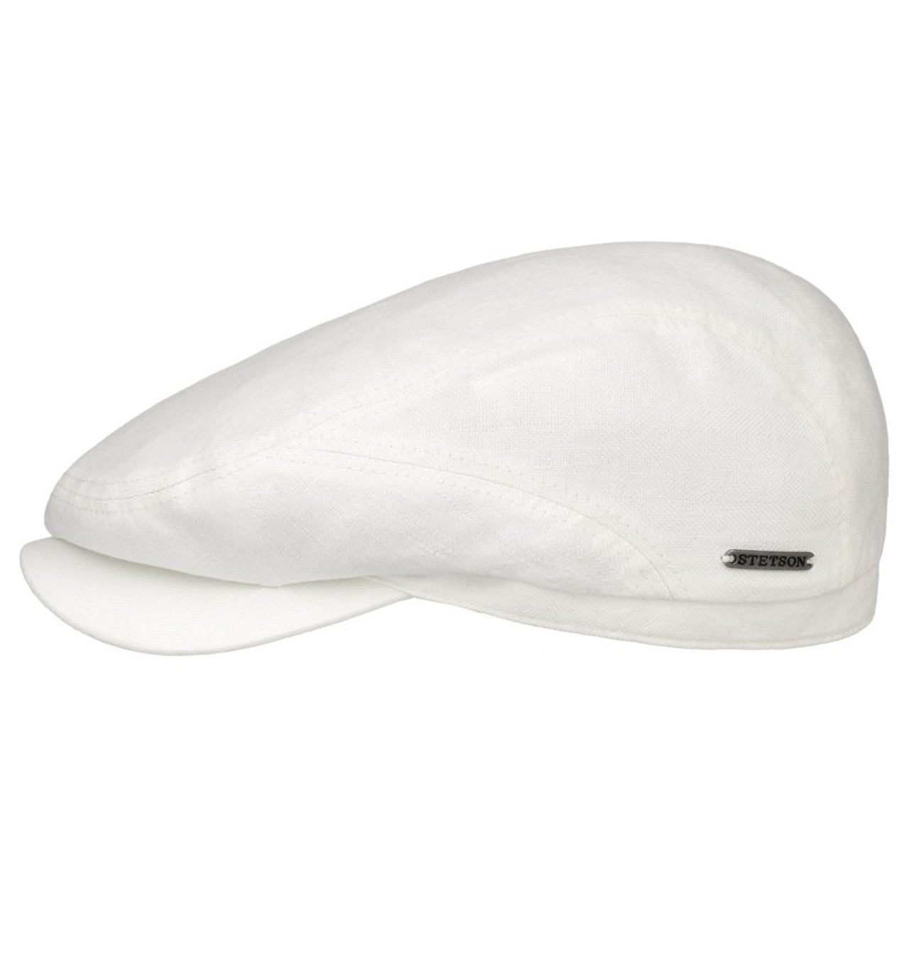 Stetson - Belfast Cotton-Mix Flat Cap - White