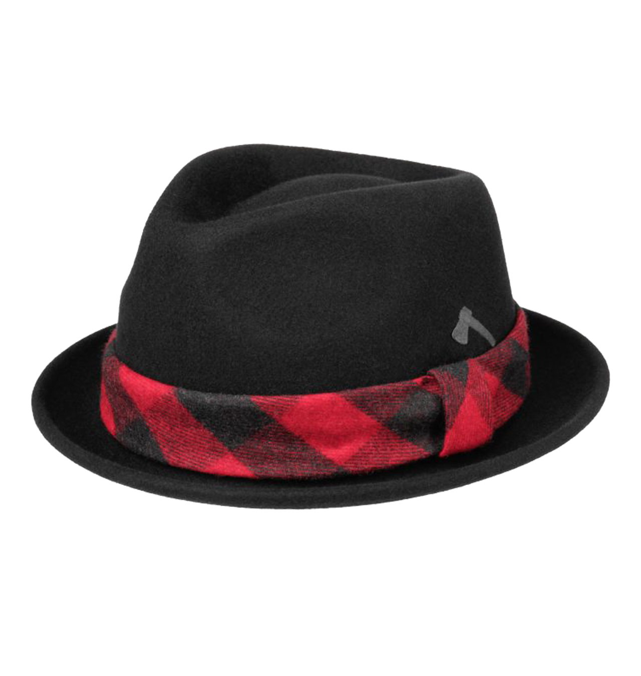 Stetson -  Check Band Player Wool Hat - Black