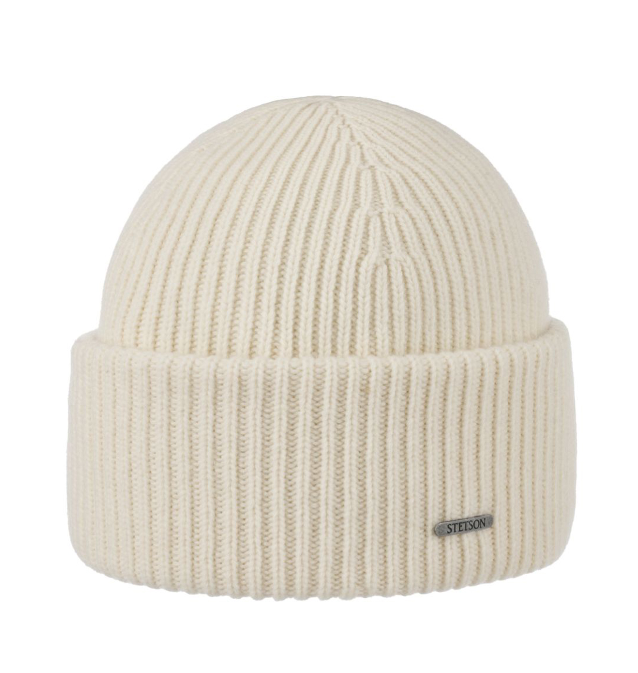 Stetson - Classic Uni Wool Beanie Hat - Cream White