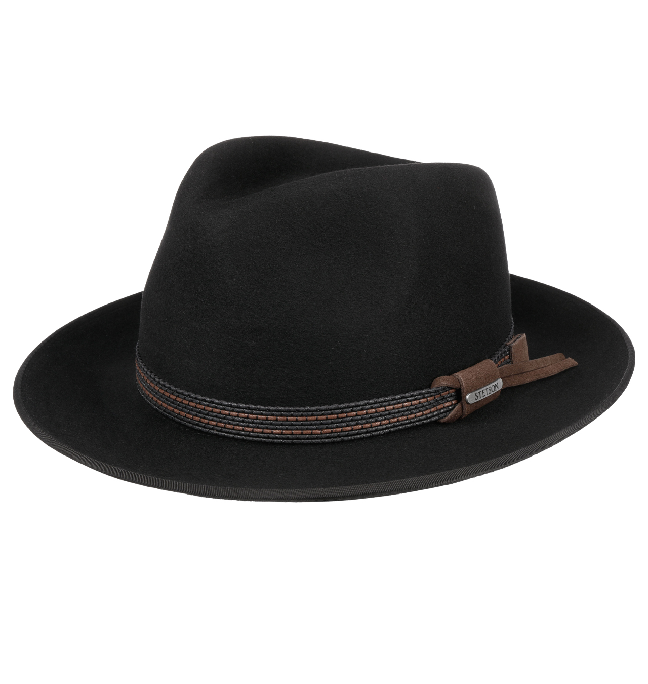 Stetson - Crushable Western Woolfelt Fedora Hat - Black
