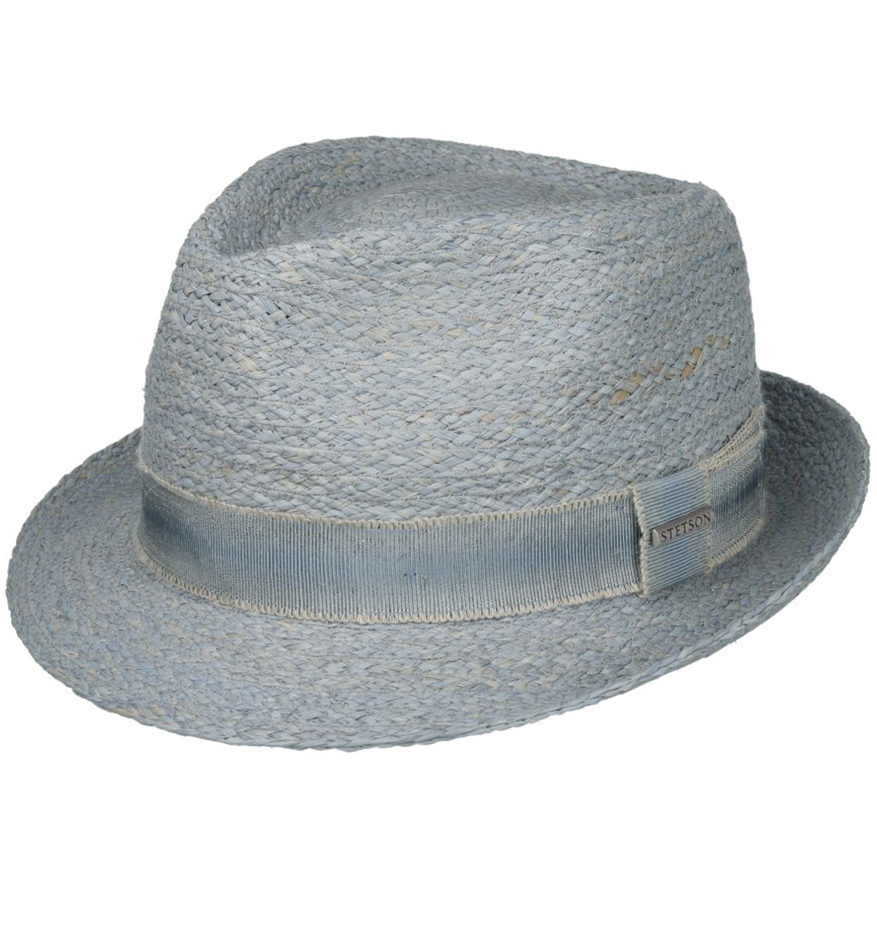 Stetson - Delvado Trilby Raffia Hat - Light Blue