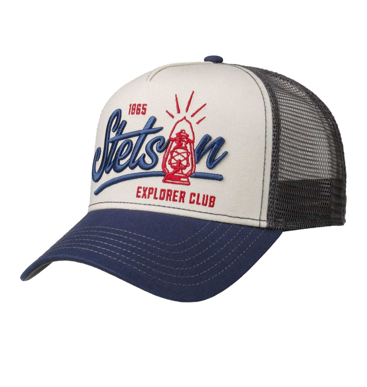 Stetson Canoe Trucker Cap Für Herren – Lässige Snapback Mit Baumwollfutter & Mesh Stetson Canoe Trucker Cap Für Herren – Lässige Snapback Mit Baumwollfutter & Mesh