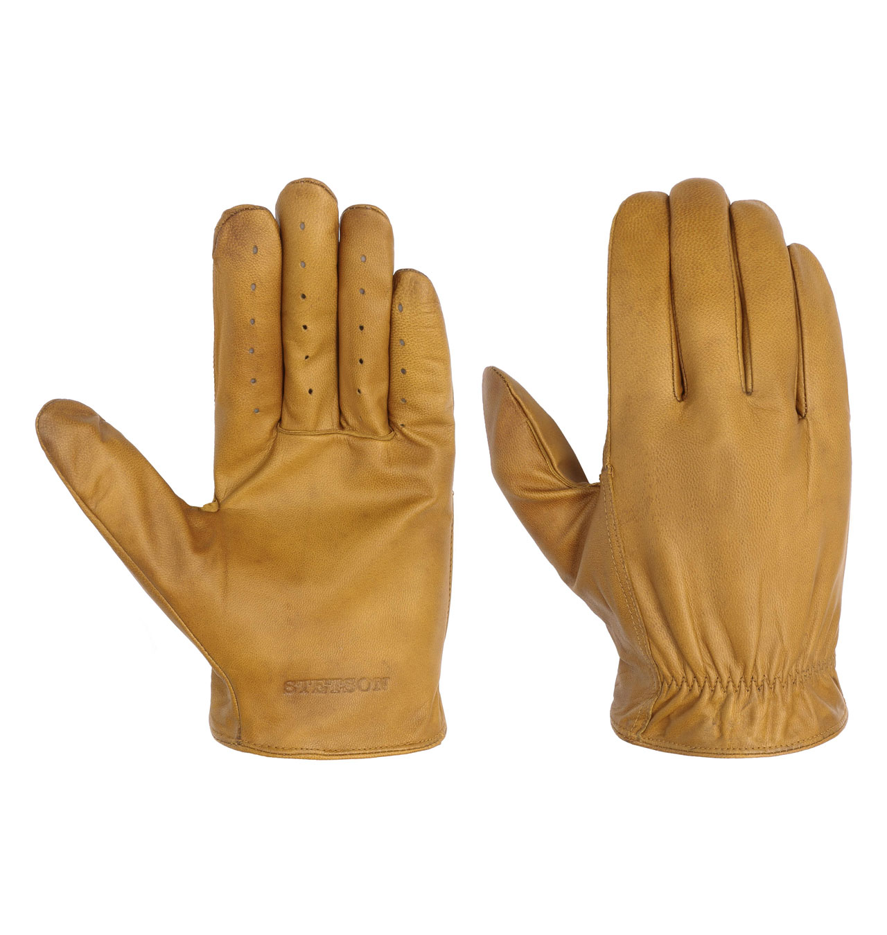 Stetson - Goat-Nappa Leather Gloves - Cognac