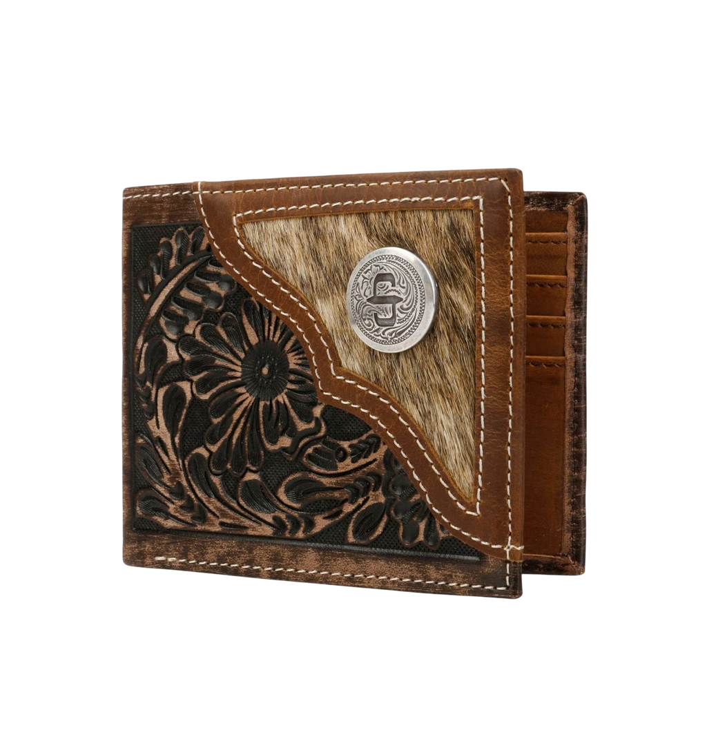 Stetson---Hair-On-Hide-Concho-Leather-Bi-fold-Wallet---Brown-1