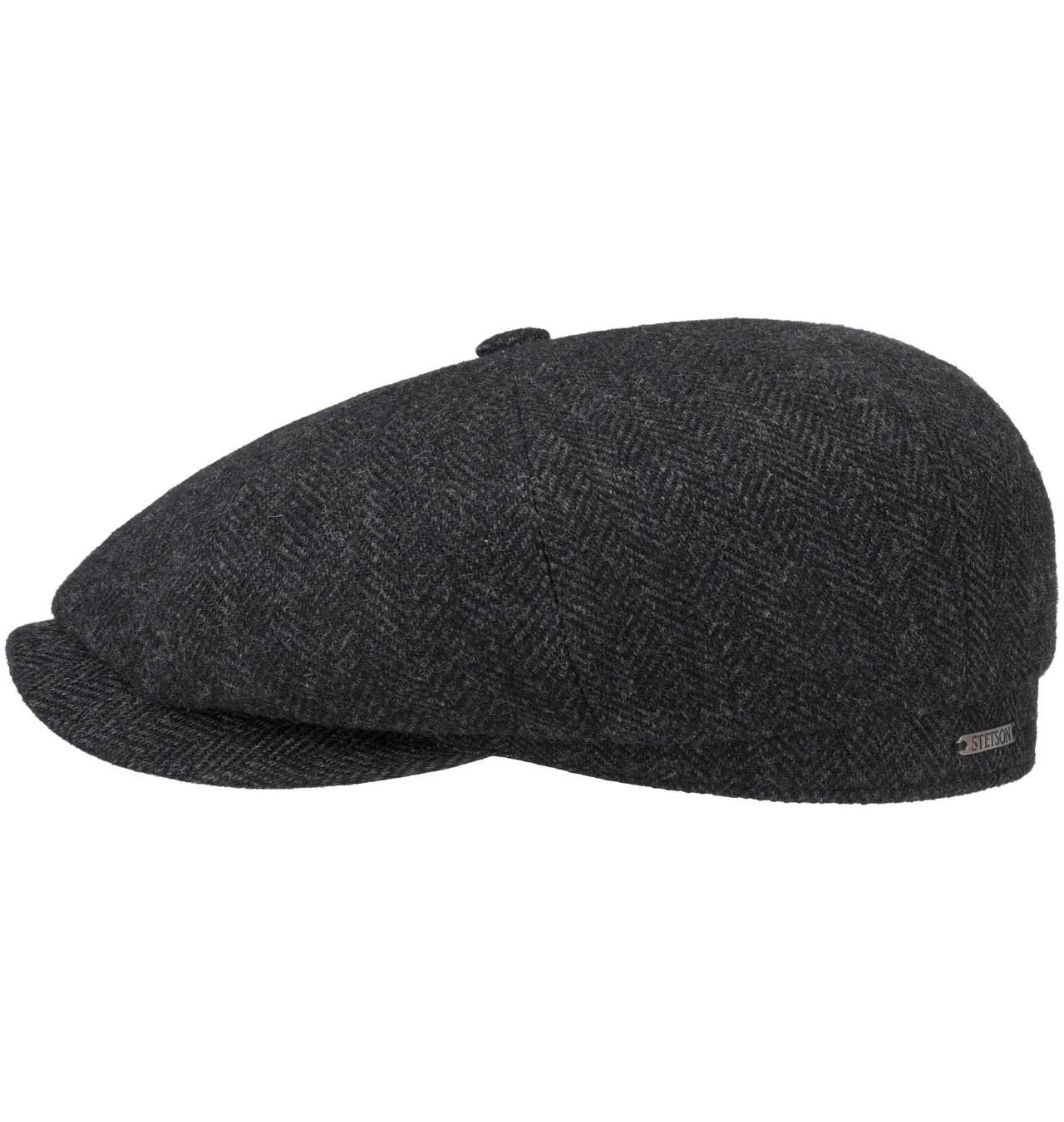 Stetson---Hatteras-Classic-Herringbone-Wool-Flat-Cap---Black-Grey1