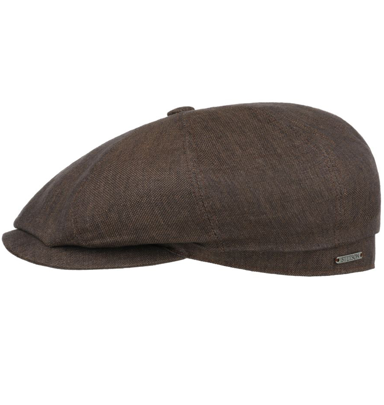Stetson Hatteras Classic Linen Flat Cap Brown Sverige