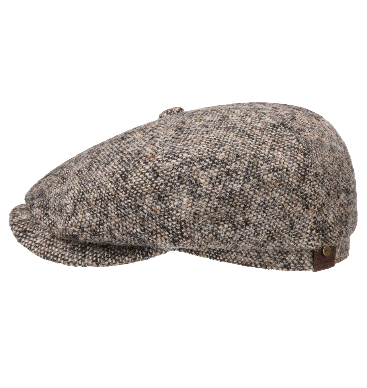 Stetson---Hatteras-Donegal-Tweed-Cap---Beige-Black1