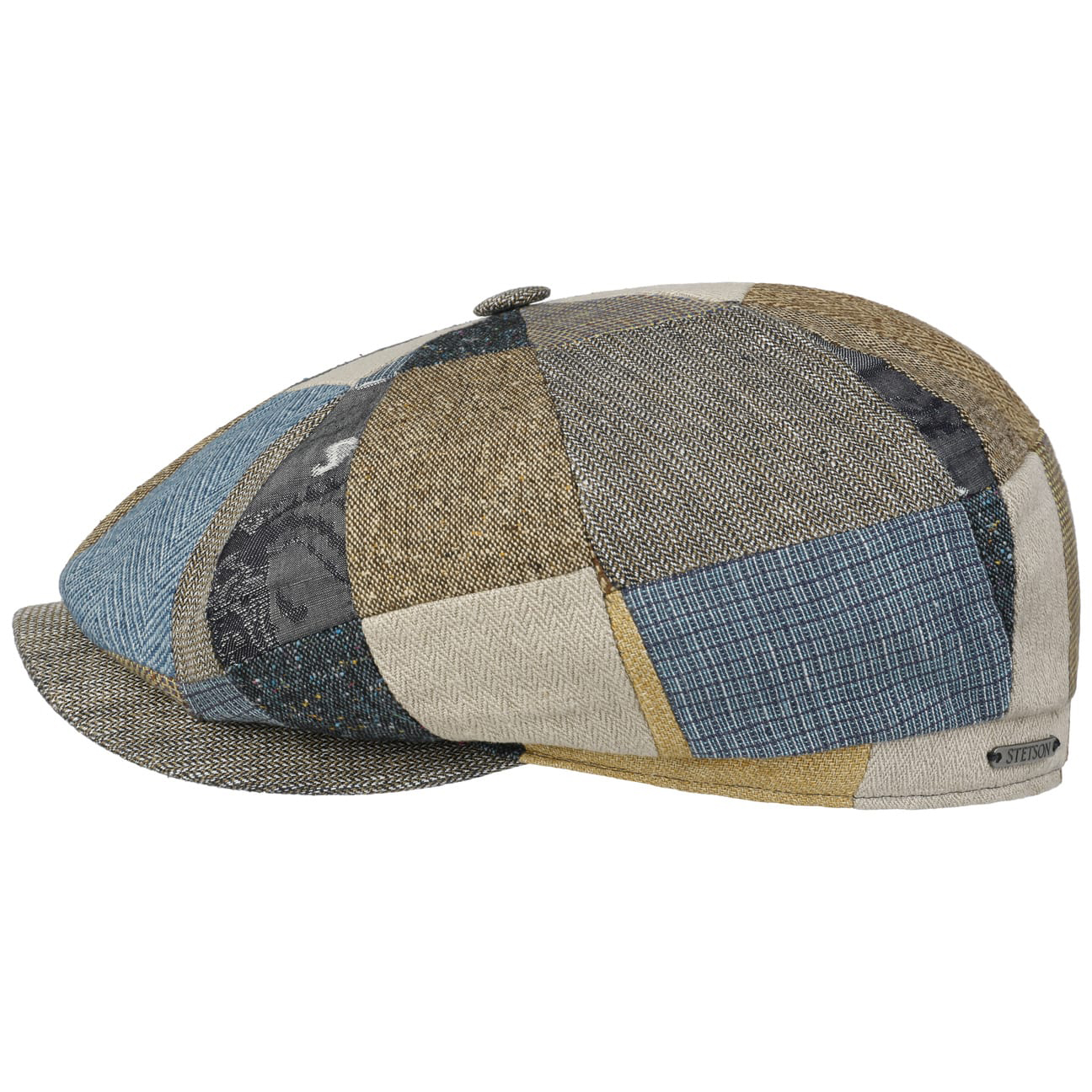 Stetson - Hatteras Fresh Patchwork Flat Cap - Blue