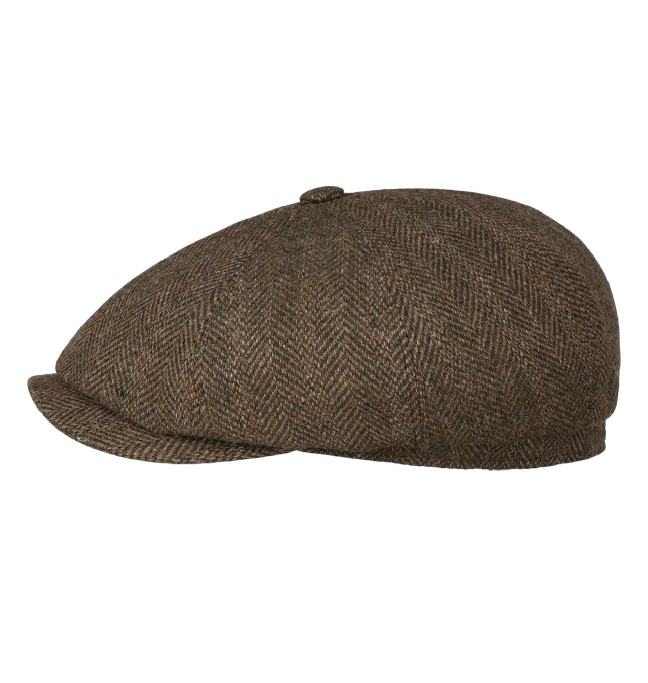 Stetson - Hatteras Herringbone Flatcap Vintage Bowling Theme - Olive
