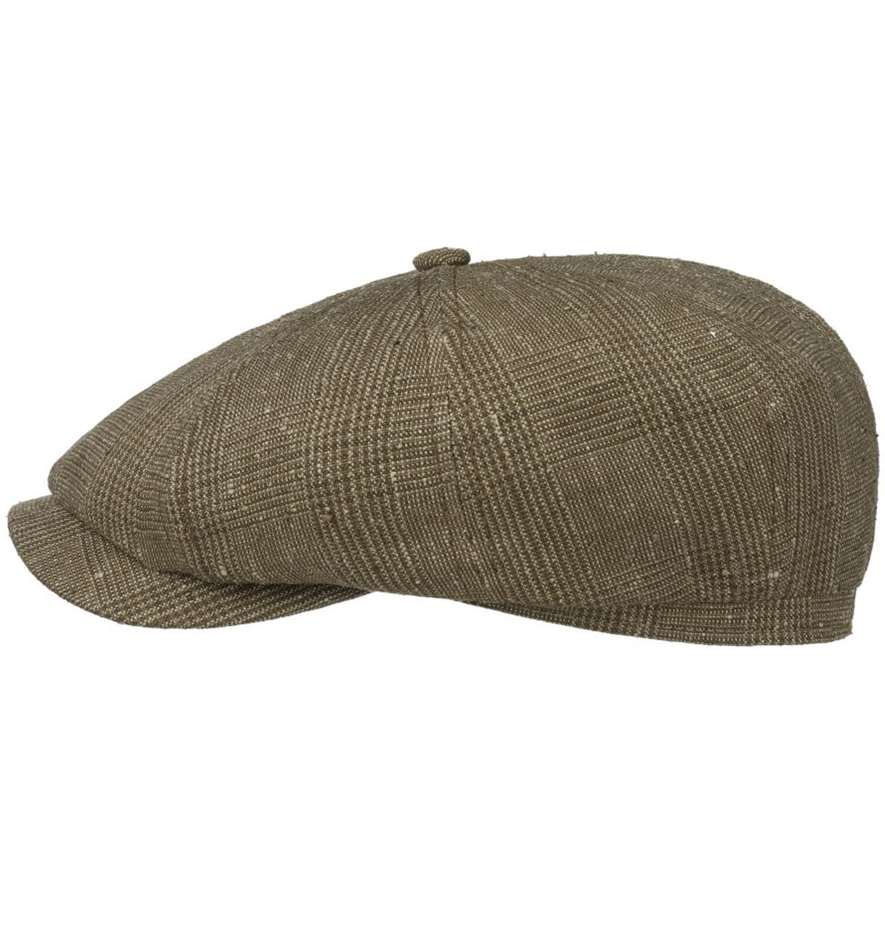 Stetson---Hatteras-Lightweight-Checked-Flat-Cap---Brown1