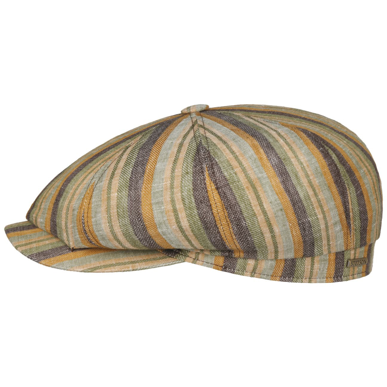 Stetson - Hatteras Sacota Linen Flat Cap - Beige/Brown