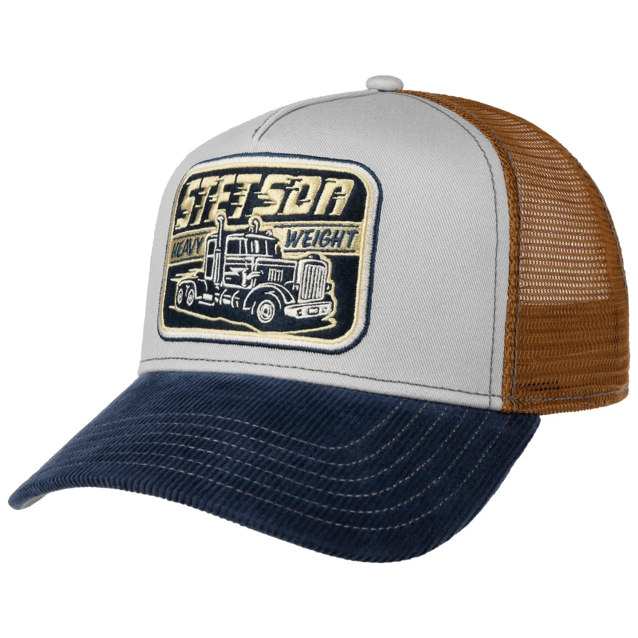 Stetson---Heavy-Weight-Trucker-Cap---Brown