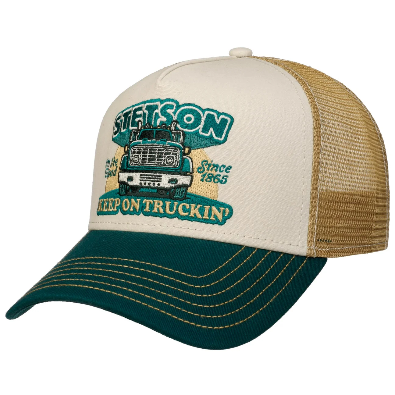 Stetson---Keep-On-Trucking-Trucker-Cap---Dark-Green