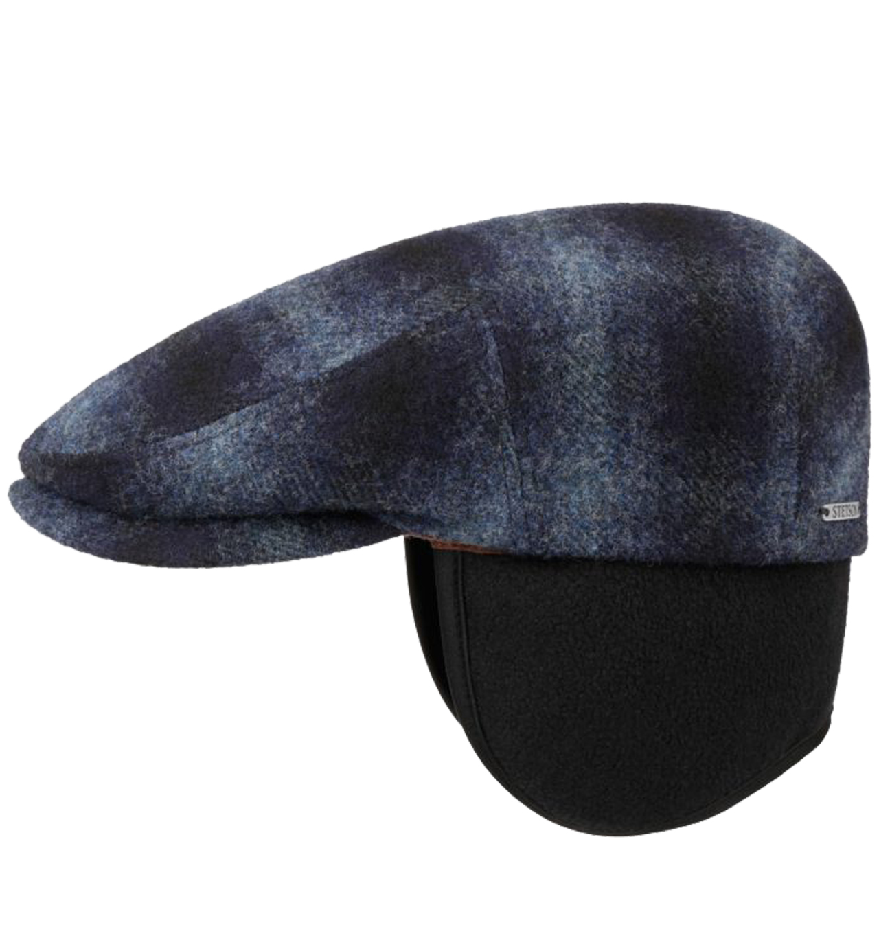 Stetson---Kent-Ear-Flap-Wool-Check---Blue1