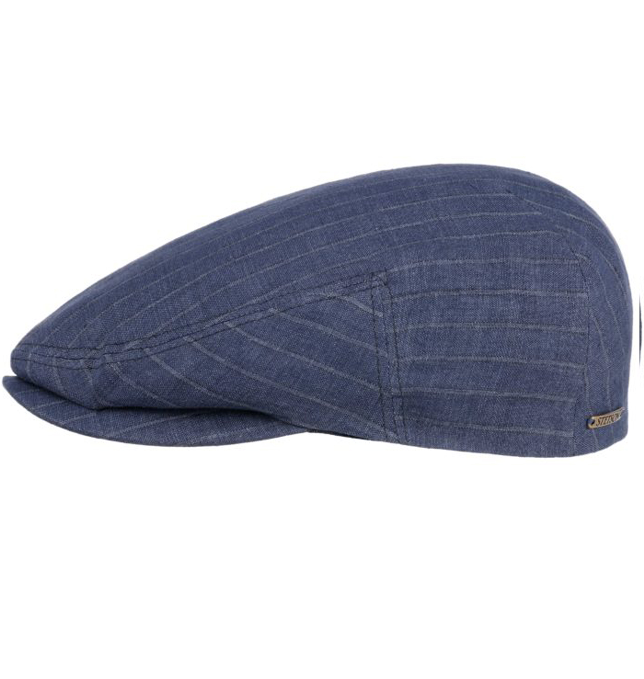 Stetson---Kent-Striped-Linen-Flat-Cap---Navy1