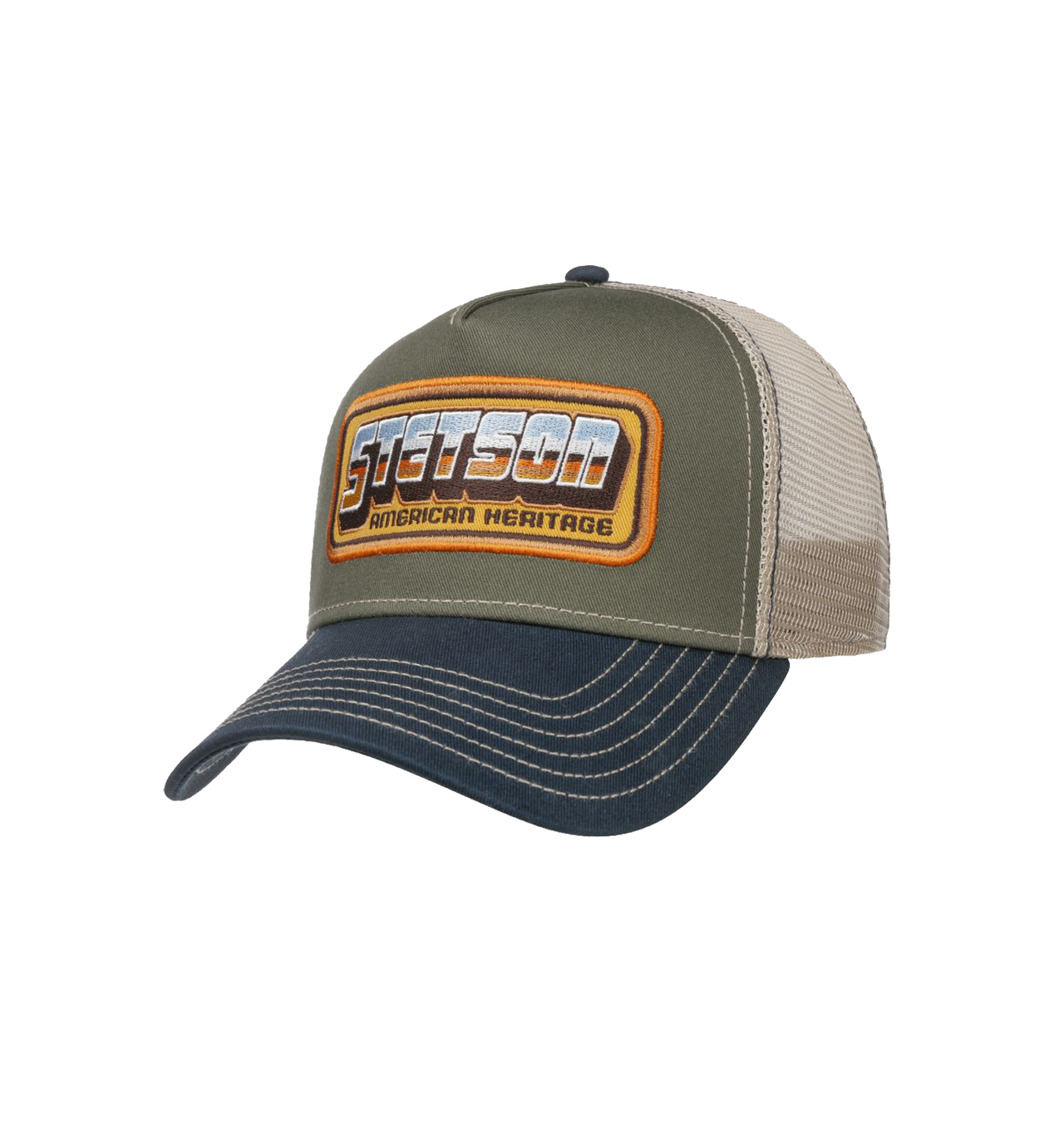 Stetson---Kids-American-Heritage-Patch-Trucker-Cap---Olive-1