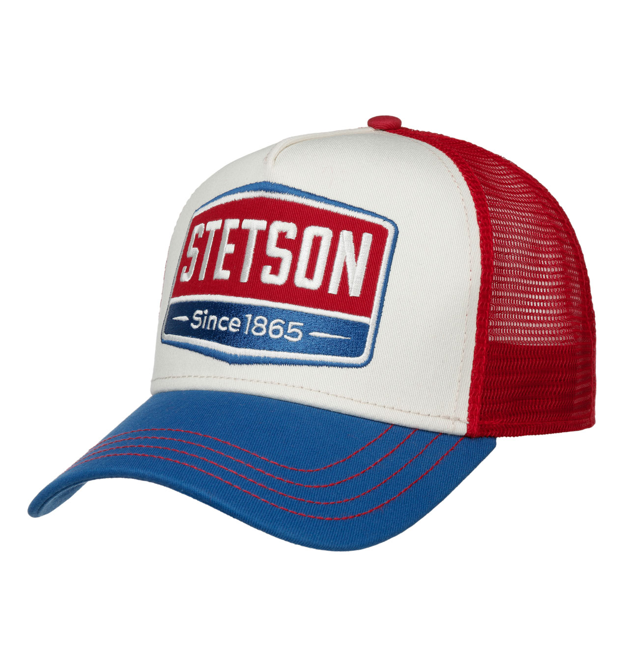 Stetson - Gasoline Trucker Cap - Red/White/Blue