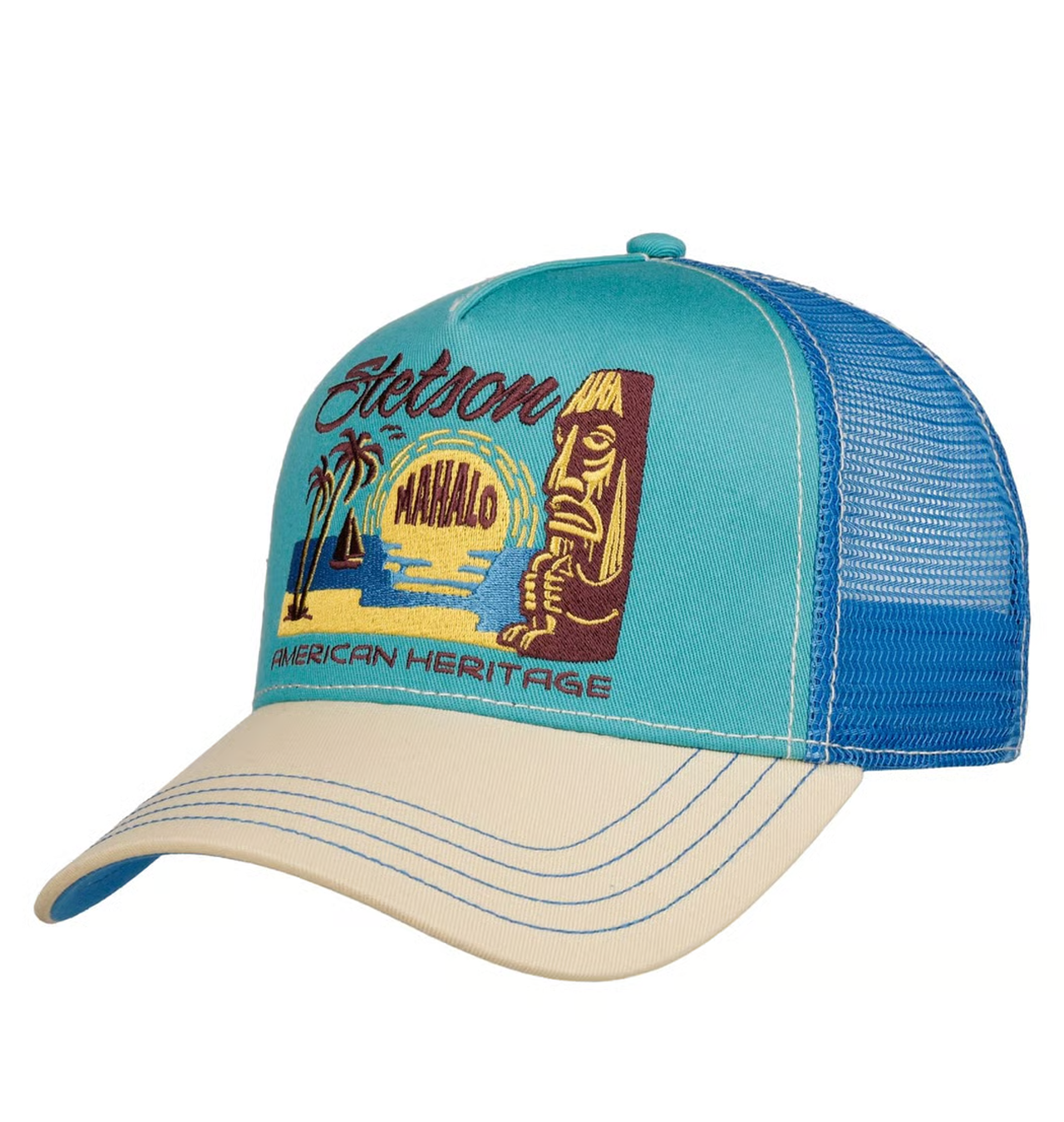Stetson---Mahalo-Trucker-Cap---Off-White-Ocean
