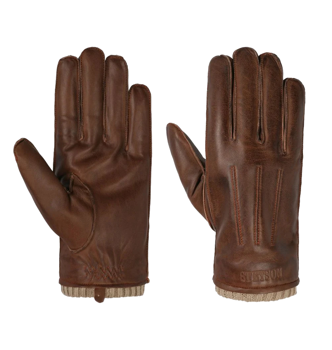 Stetson---Mankota-Sheepskin-Gloves---Brown1