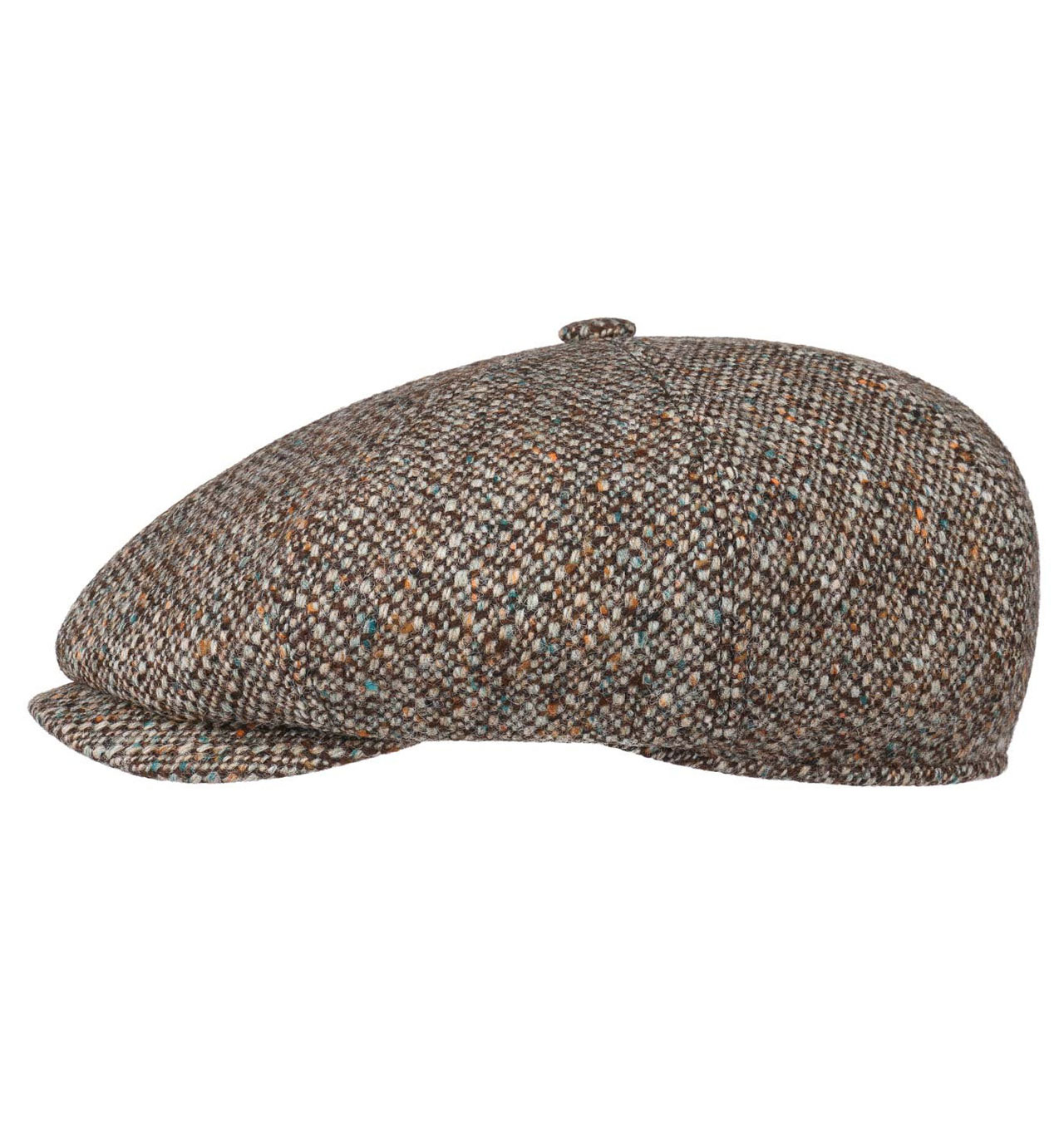 Stetson - Many Wool Newsboy Cap Colour Neps - Brown/Beige