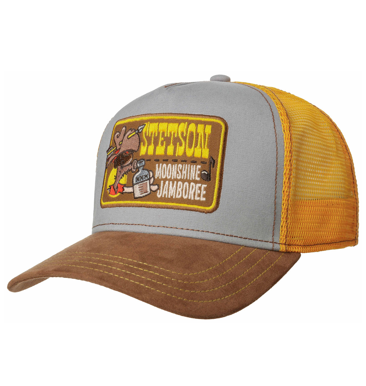 Stetson---Moonshine-Jamboree-Trucker-Cap---Yellow