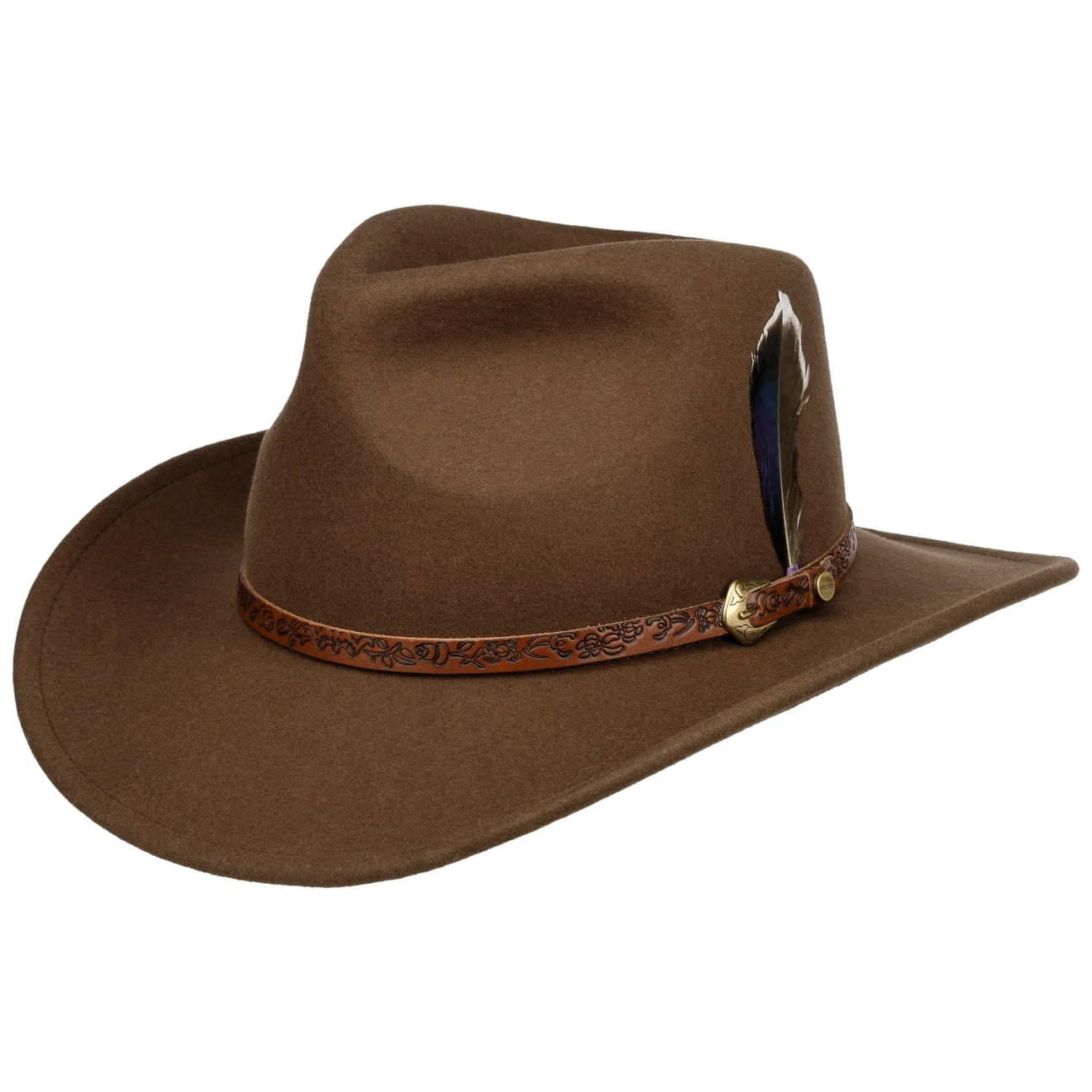 Stetson Norbeck Western Wool Hat Brown - Main Image
