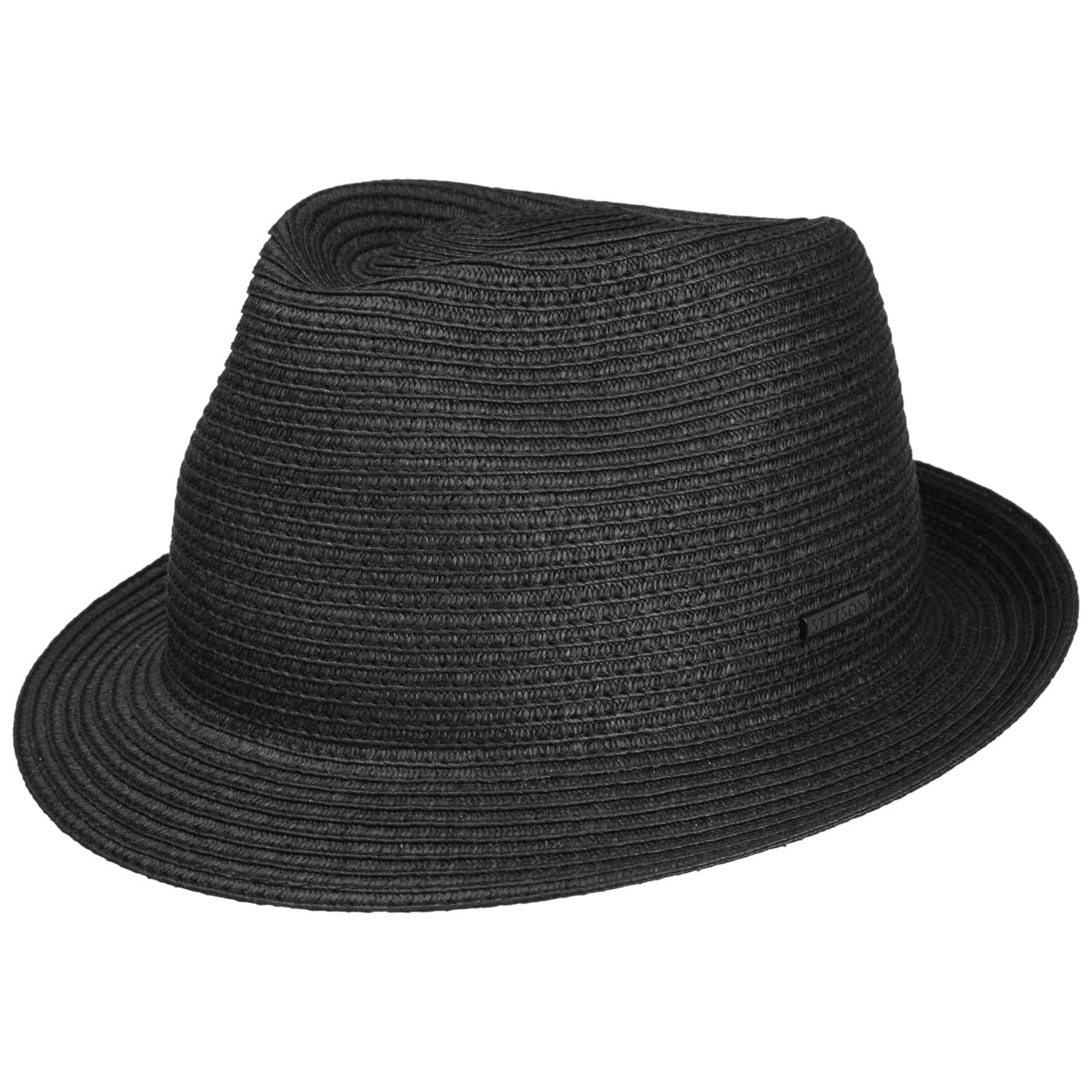 Stetson - Plain Toyo Trilby Straw Hat - Black