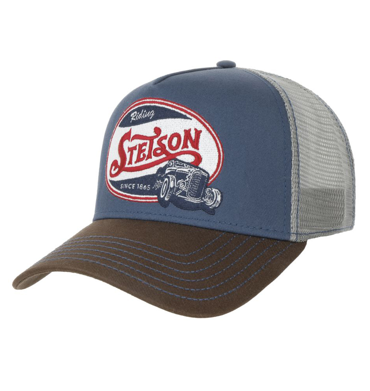 Stetson - Riding Hot Rod Trucker Cap - Brown-Blue