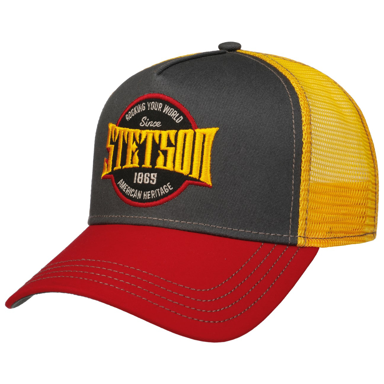 Stetson---Rocking-Your-World-Trucker-Cap---Yellow