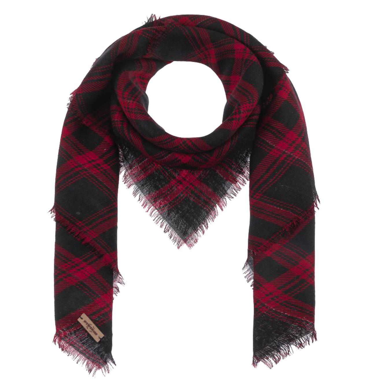 Stetson---Shadow-Plaid-Scarf---Black-Red1